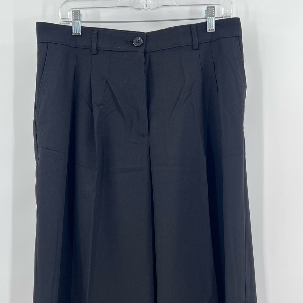 h&m black trousers pleated women new black size 10 - Picture 6 of 11